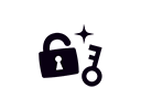 招待制・シークレットマルシェの鍵アイコン