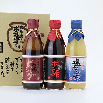 お酢ギフト３本入（ポン酢・塩ポン酢・和風ドレッシング）