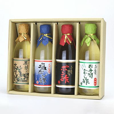 お酢ギフト４本入（壺之酢・お手間かから酢・ポン酢・塩ポン酢）